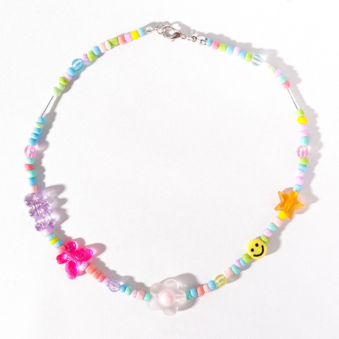 Stroberi Beads Colorful Necklace -1