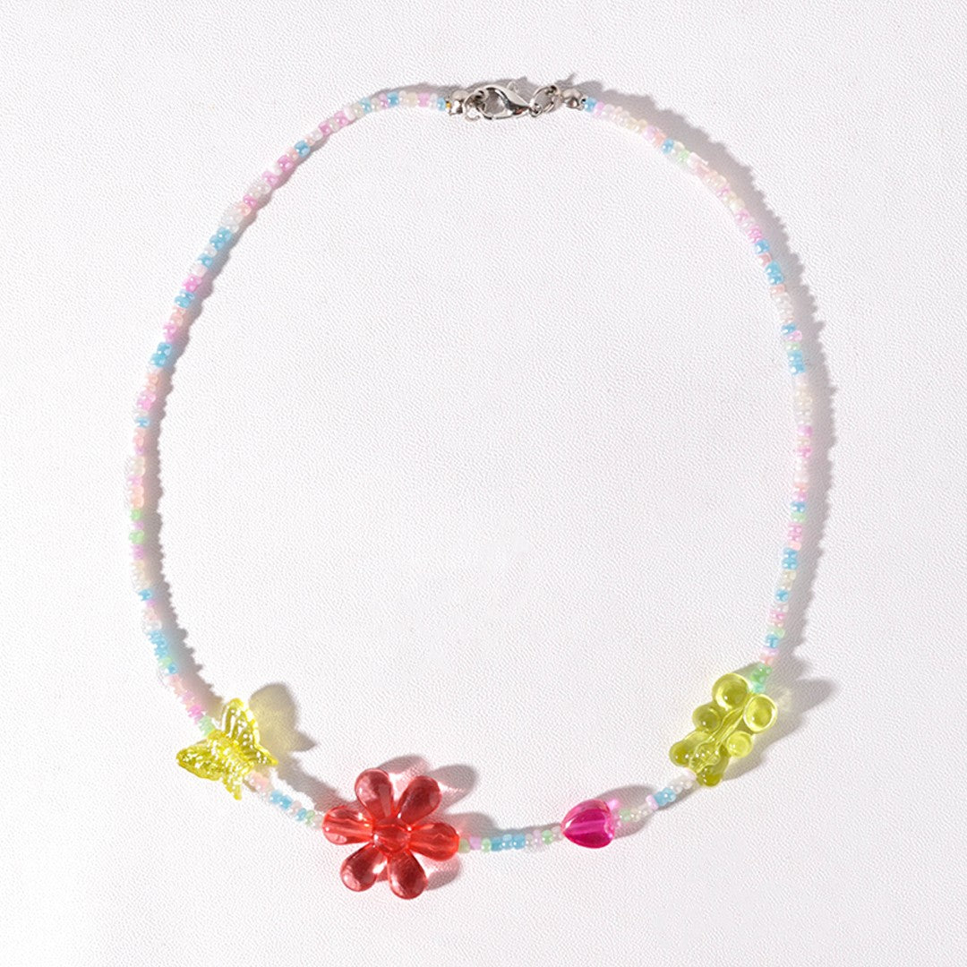 Stroberi Beads Colorful Necklace -1