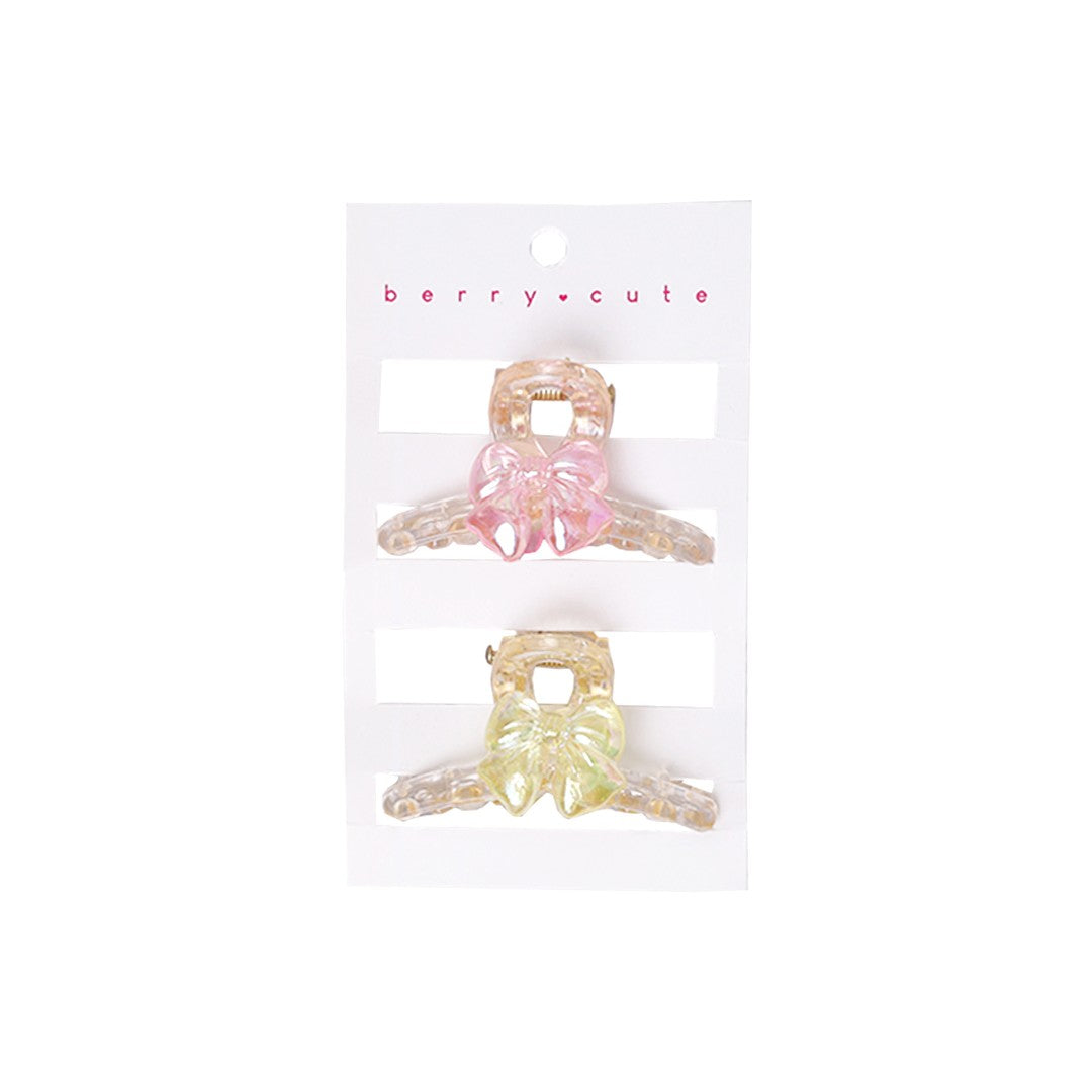 Stroberi Mini Transparent Metallic Hair Clip