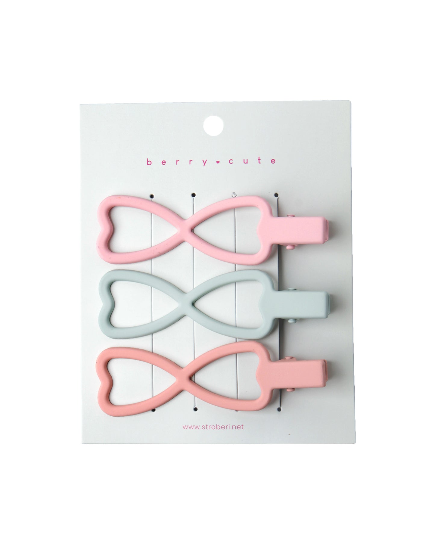 Stroberi Hole Pastel Set Hair Clip