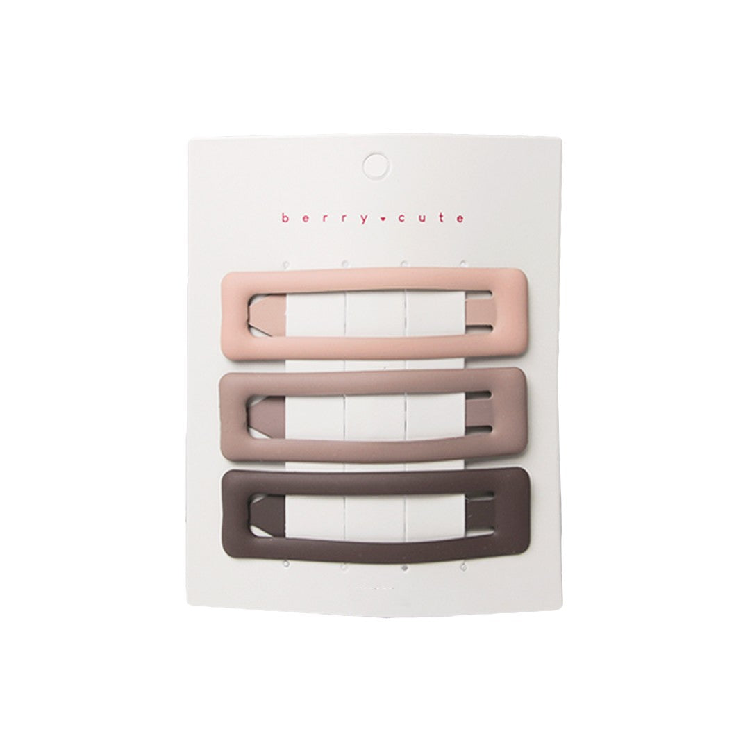 Stroberi Rectangle Doff Set Hair Clip