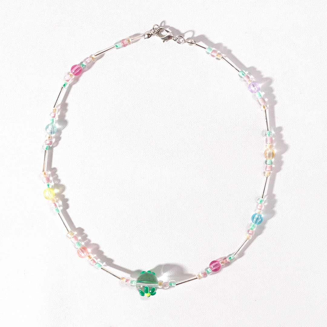 Stroberi Beads Colorful Necklace -1