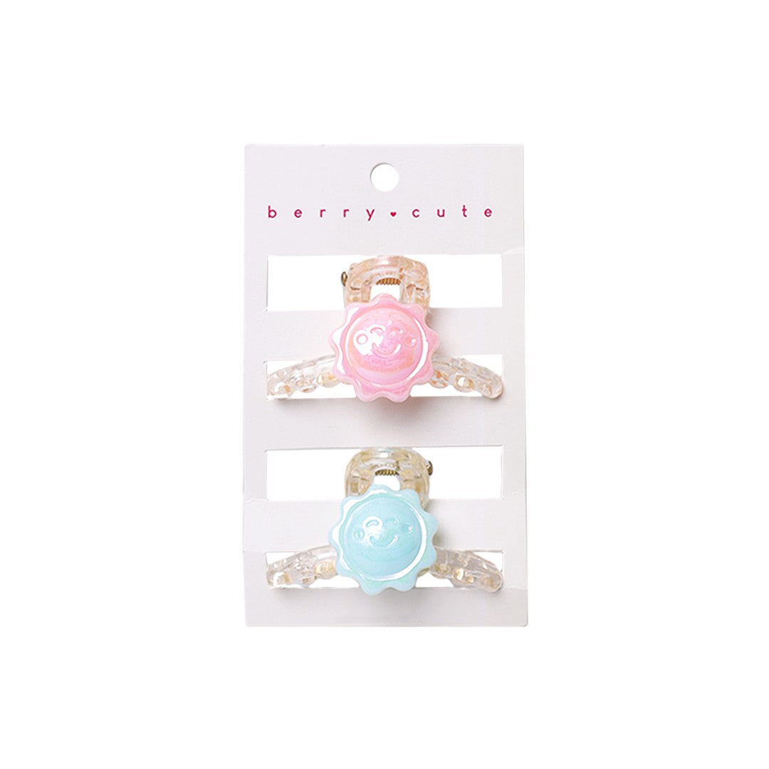 Stroberi Mini Transparent Metallic Hair Clip