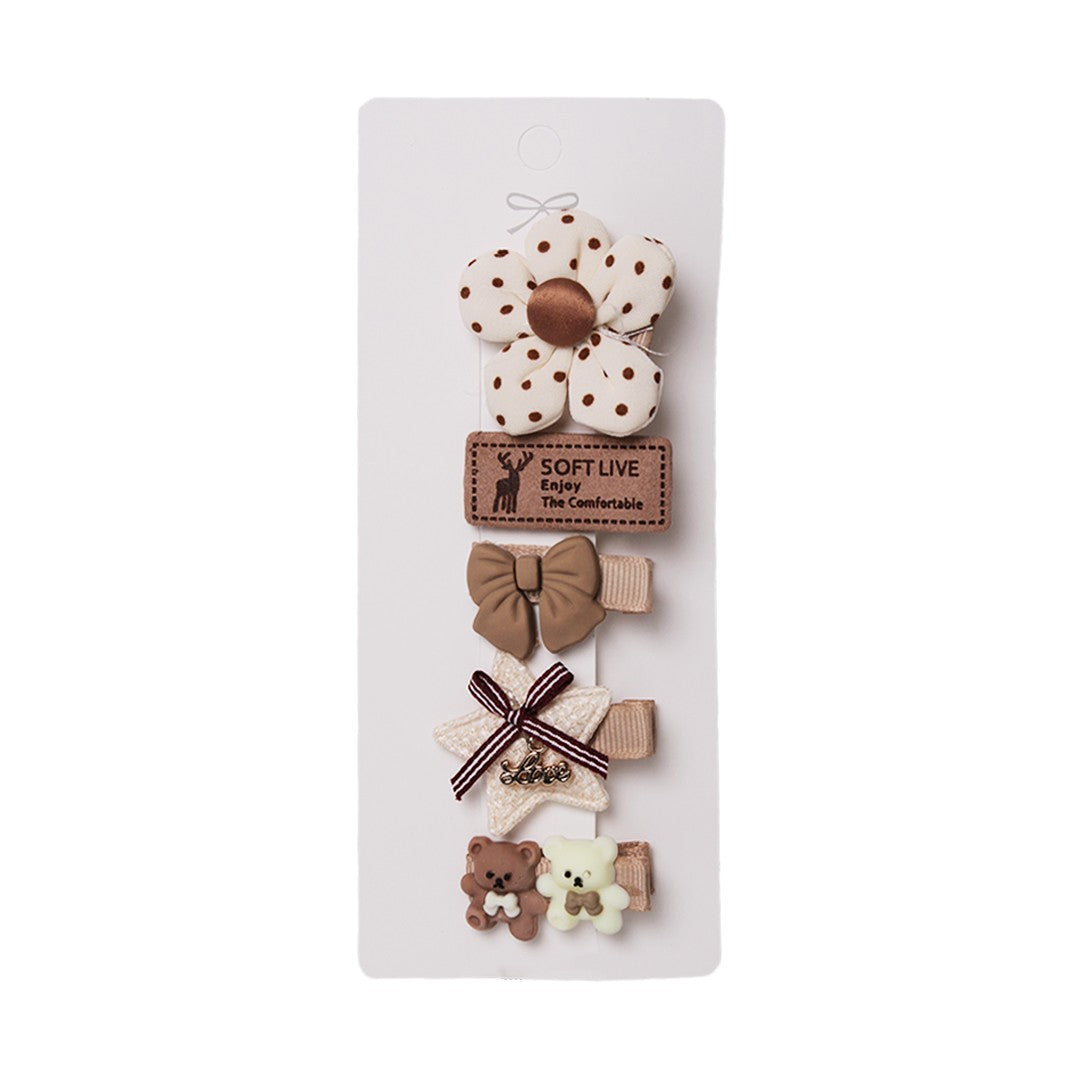 Stroberi Cartoon Mix Hair Clip Set