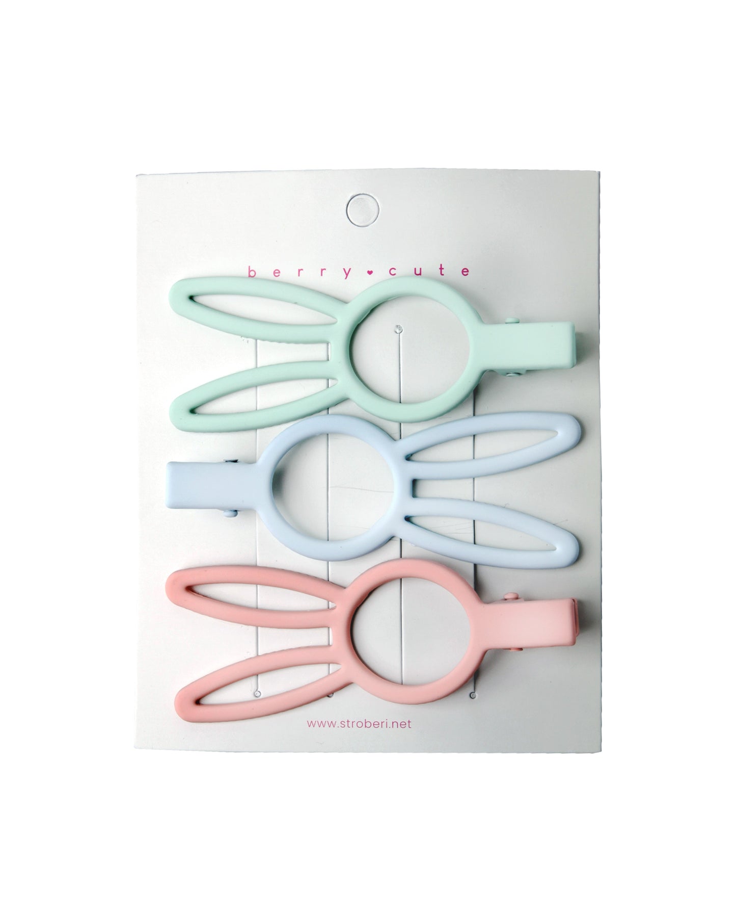 Stroberi Hole Pastel Set Hair Clip