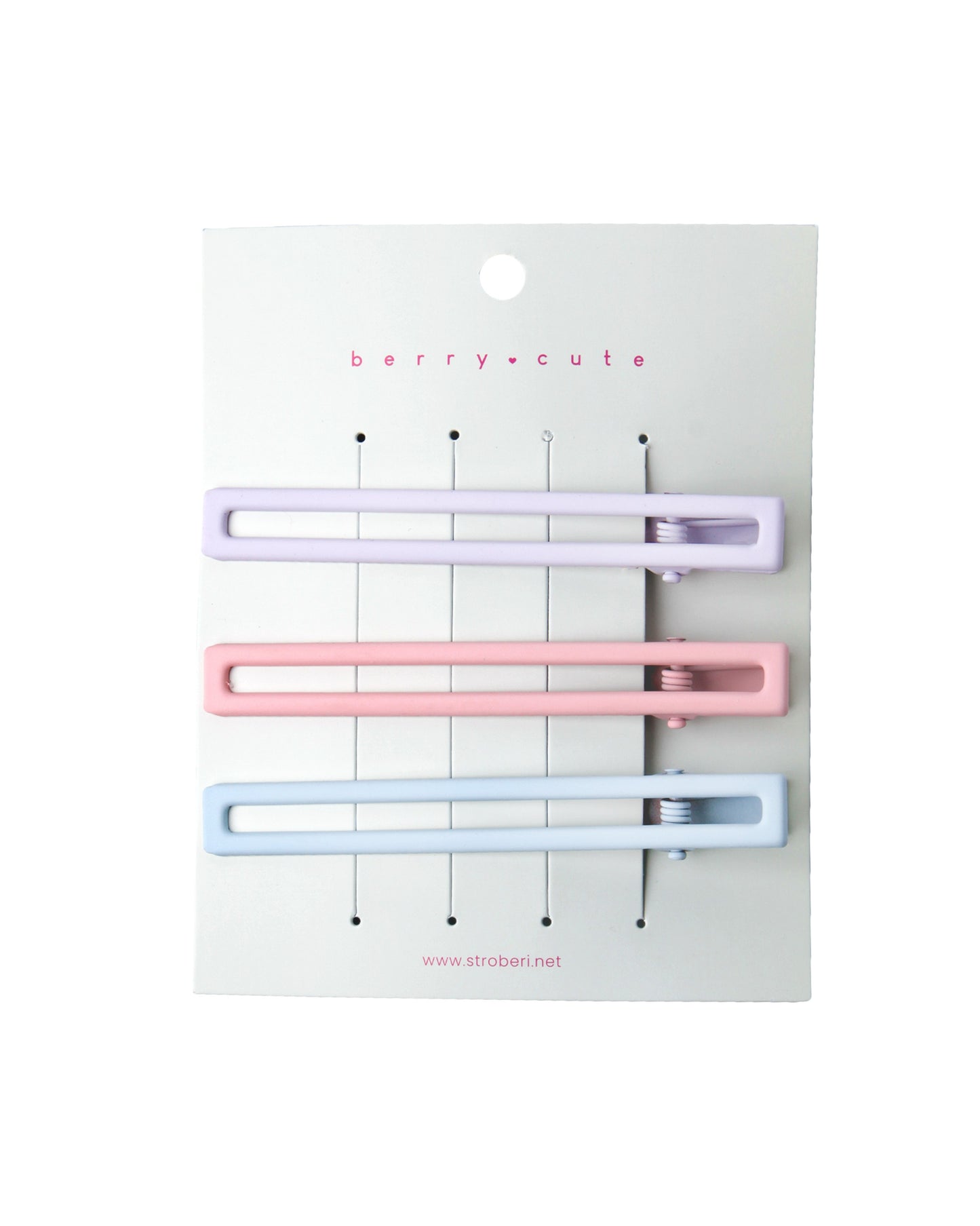 Stroberi Hole Pastel Set Hair Clip