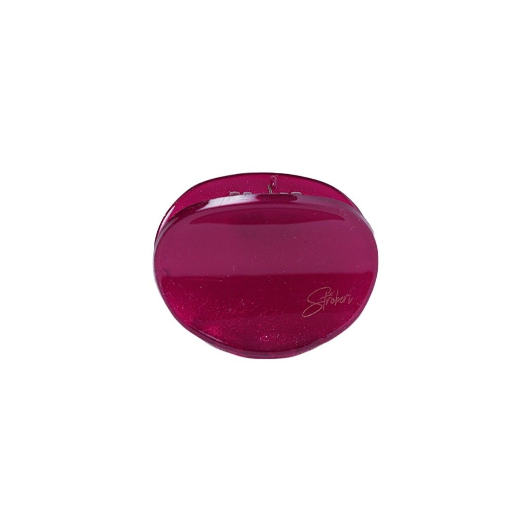 Stroberi Oval Glitter Hair Clip