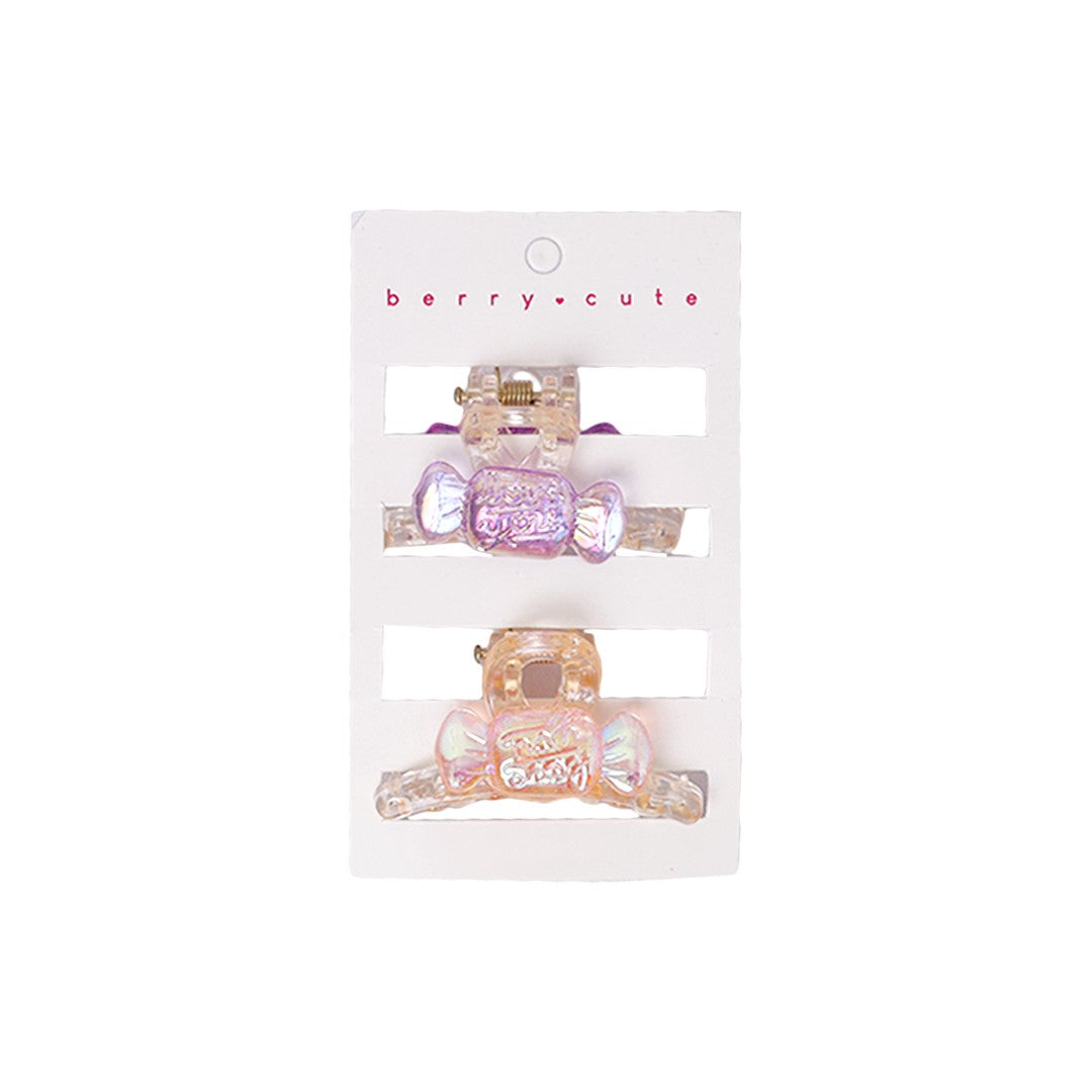 Stroberi Mini Transparent Metallic Hair Clip