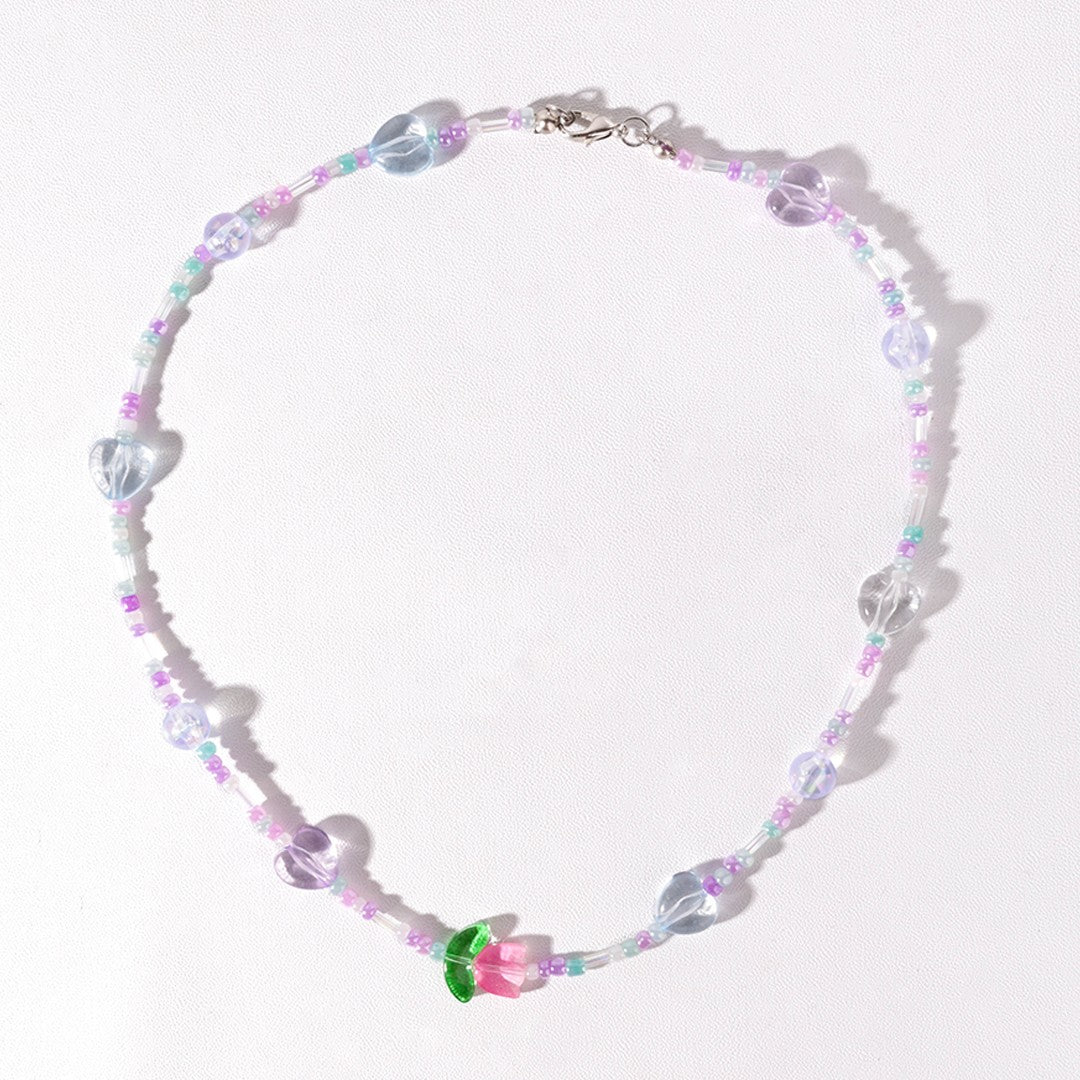 Stroberi Beads Colorful Necklace -1