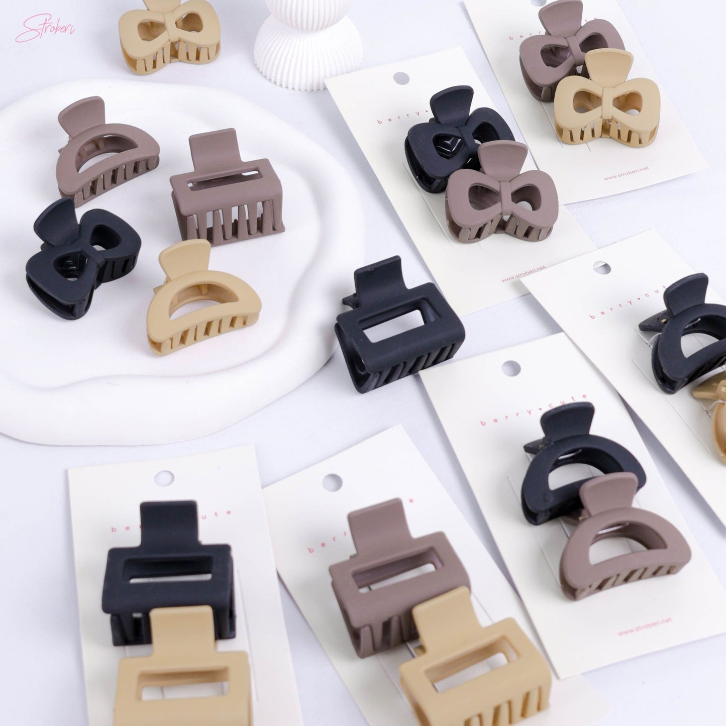 Stroberi Doff Hole Hair Clip