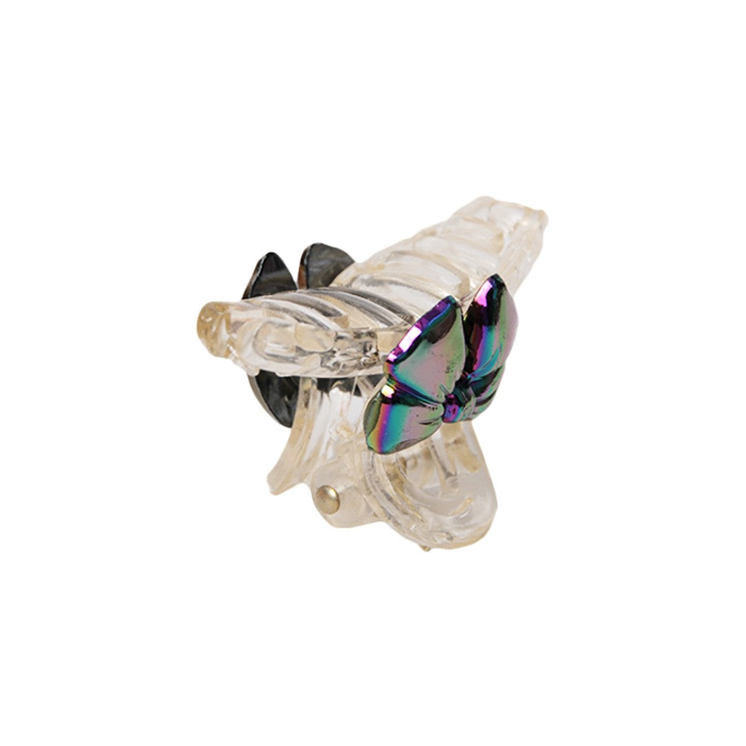 Stroberi Mini Transparent Metallic Hair Clip