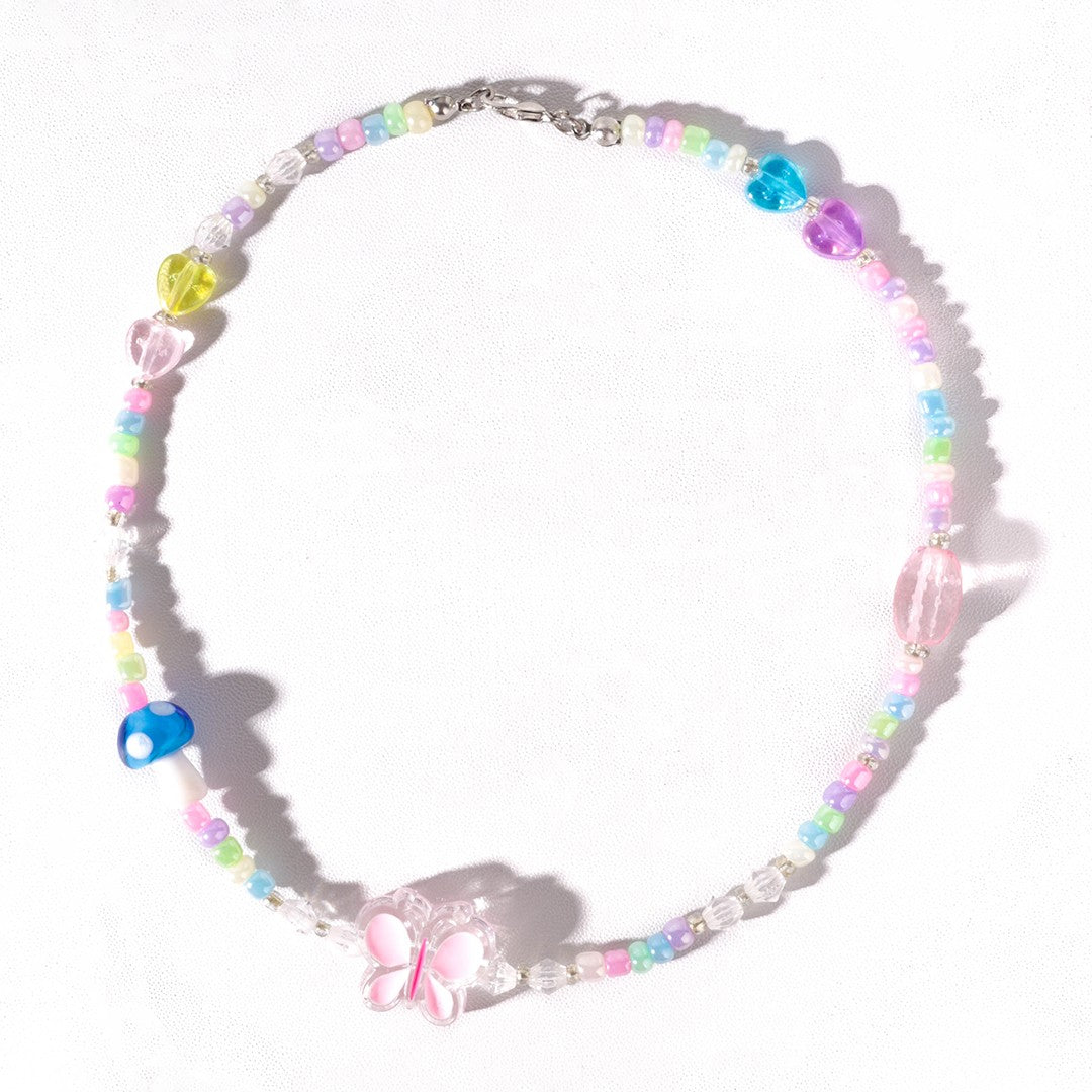 Stroberi Beads Colorful Necklace -1