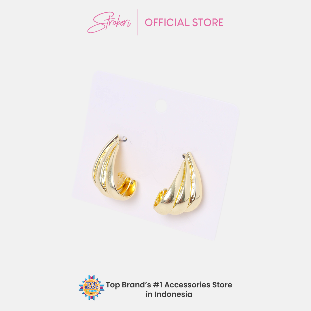 Stroberi Gold & Silver Earring -1