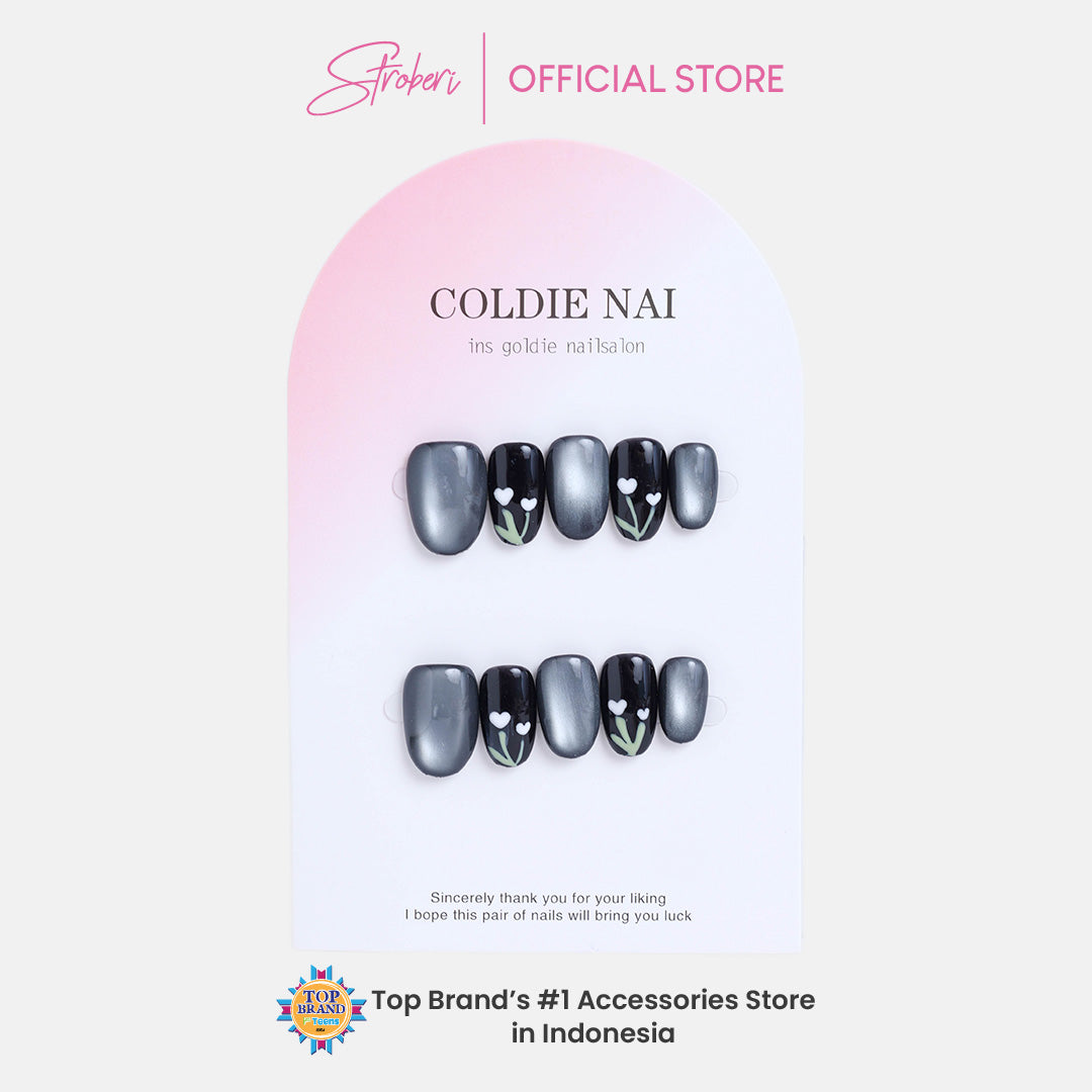 Stroberi Cute Pattern Faux Nail