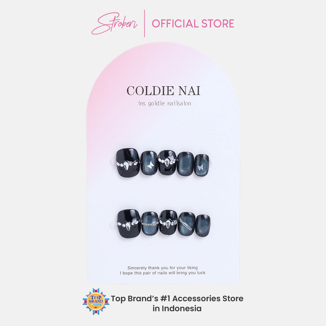 Stroberi Cute Pattern Faux Nail
