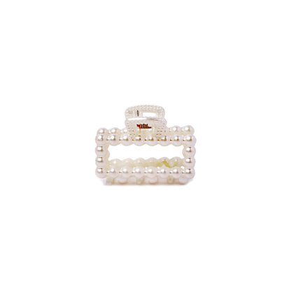 Stroberi Rectangle Pearl Small Hair Clip