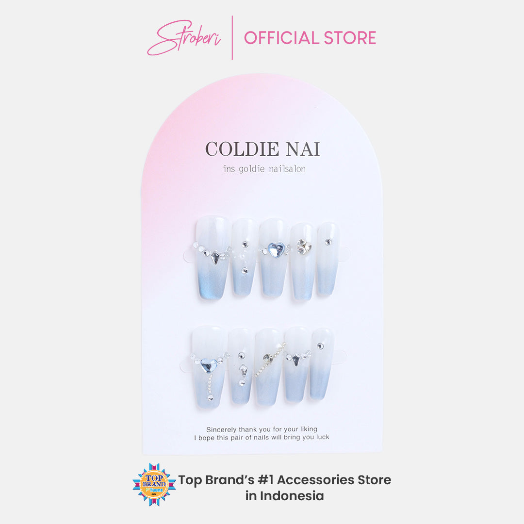 Stroberi Cute Pattern Faux Nail