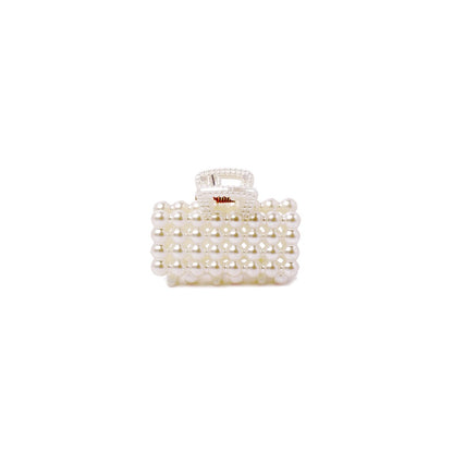 Stroberi Rectangle Pearl Small Hair Clip