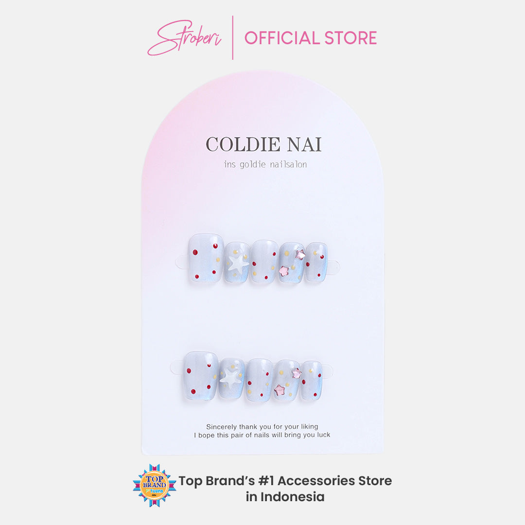 Stroberi Cute Pattern Faux Nail