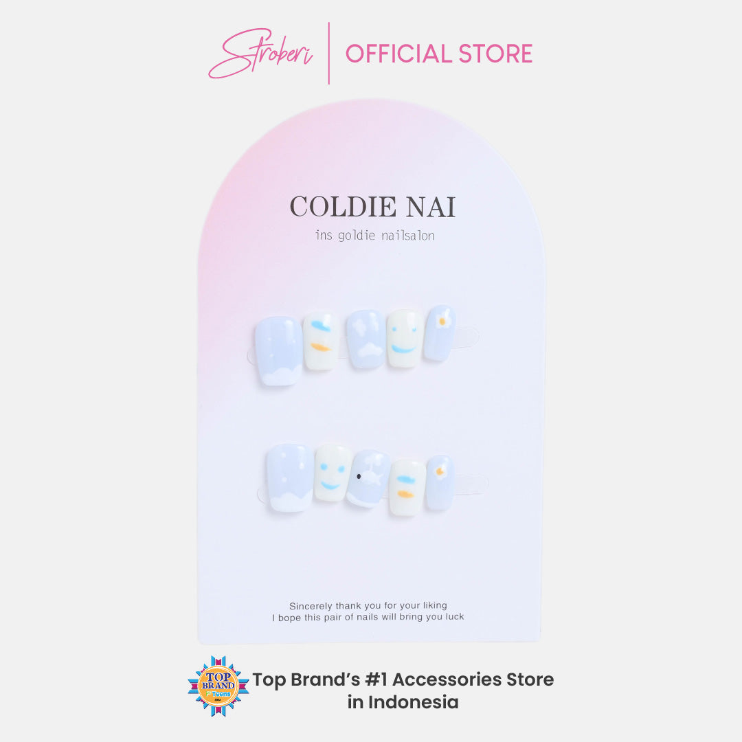 Stroberi Cute Pattern Faux Nail