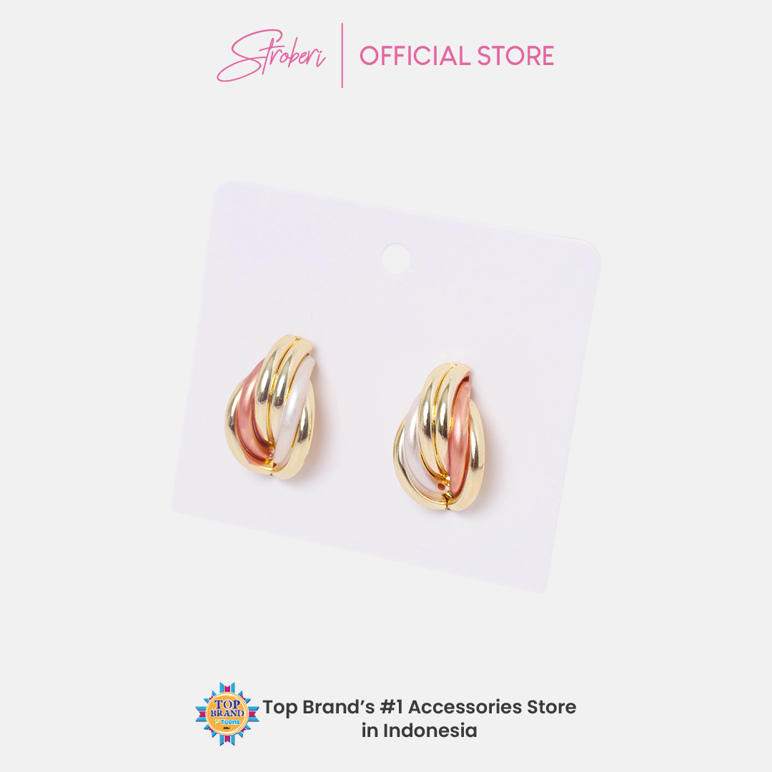 Stroberi Gold & Silver Earring -2