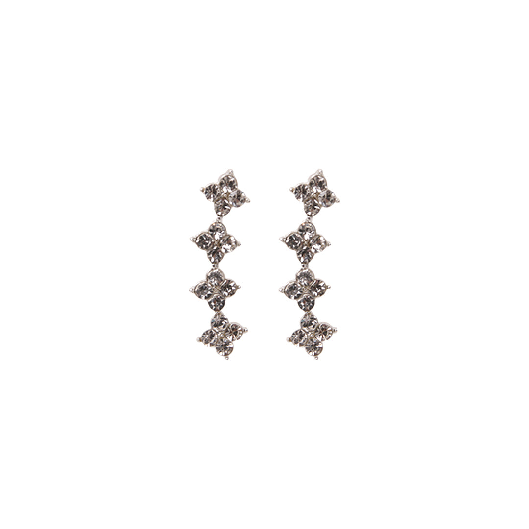 Stroberi Rhinestone Long Stud Earring