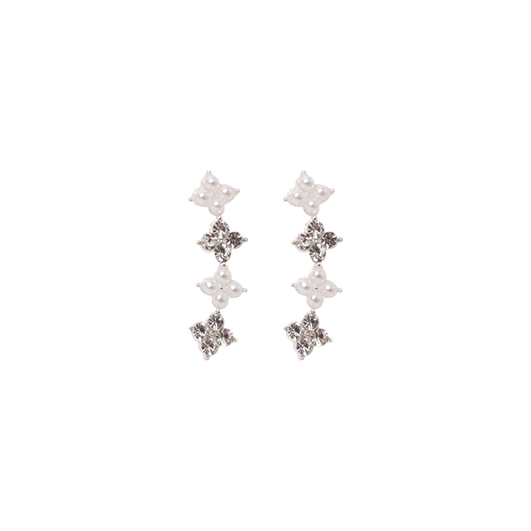 Stroberi Rhinestone Long Stud Earring