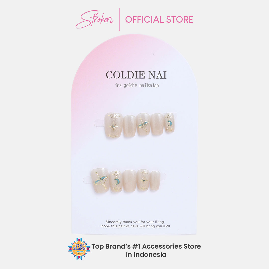 Stroberi Cute Pattern Faux Nail