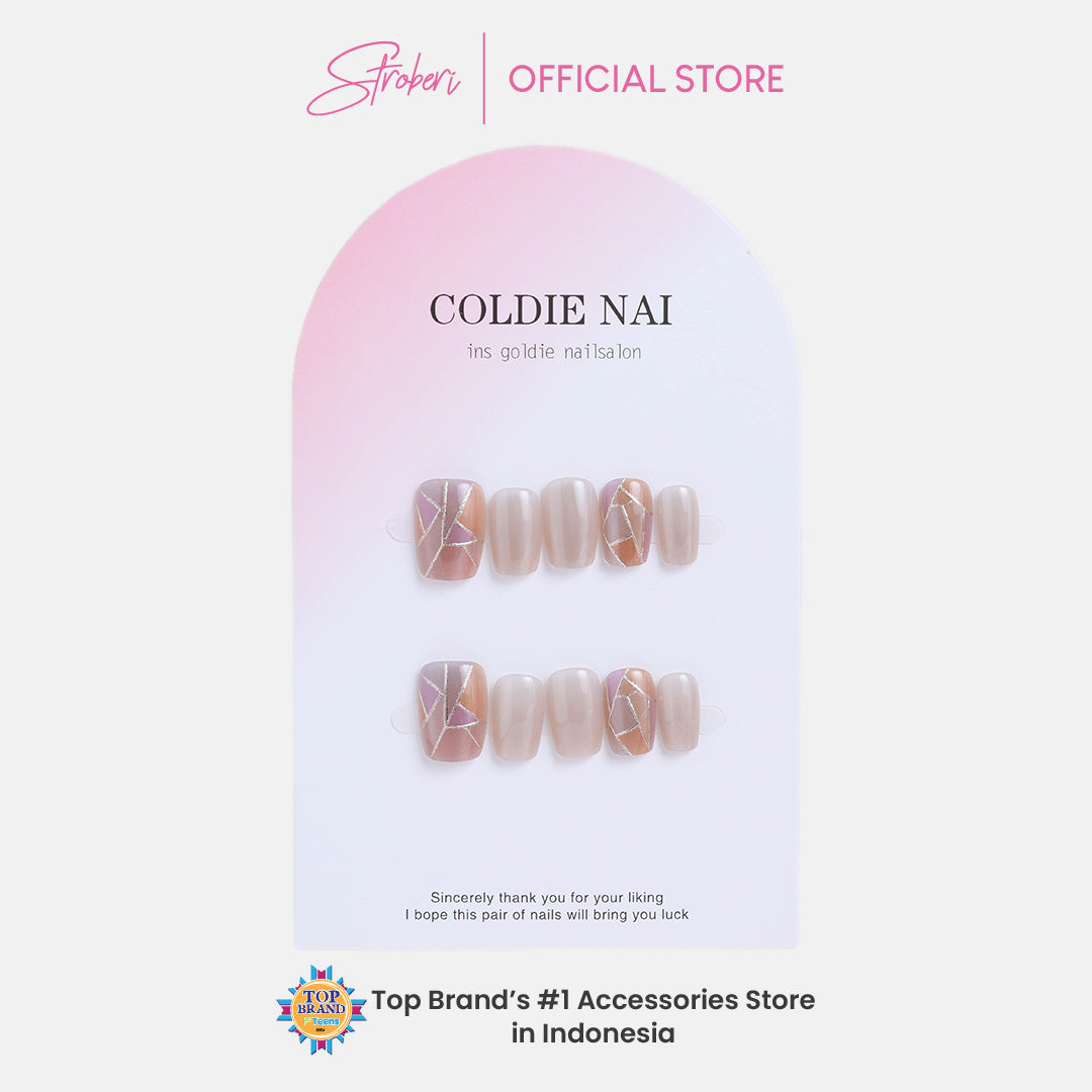 Stroberi Cute Pattern Faux Nail