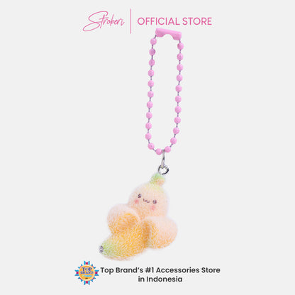 Stroberi Mini Clay Fur Character Keychain