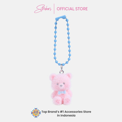 Stroberi Mini Clay Fur Character Keychain