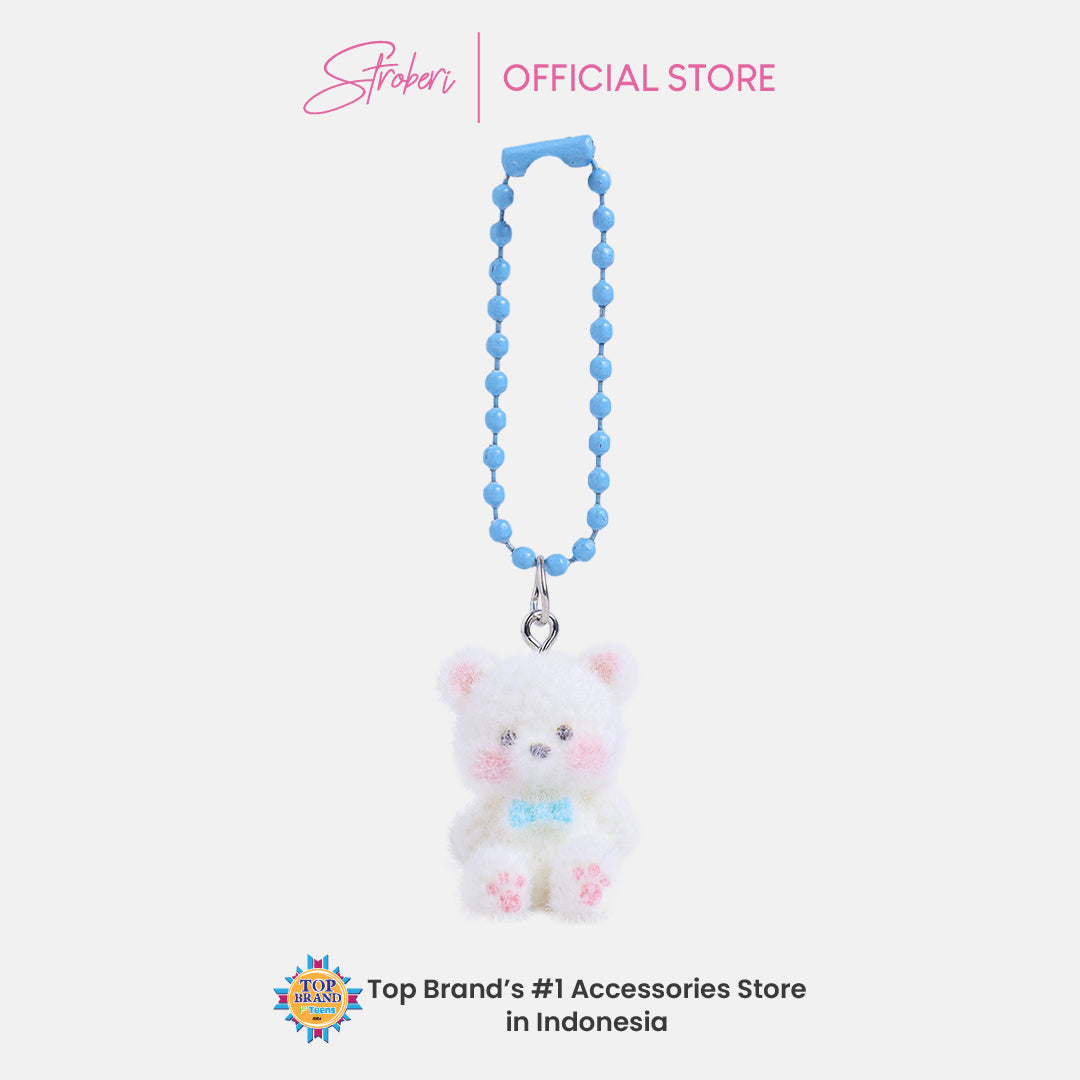 Stroberi Mini Clay Fur Character Keychain