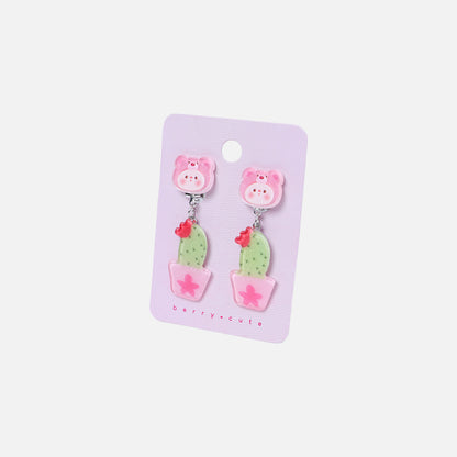 Stroberi Mix Shapes Hanging Earring