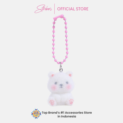 Stroberi Mini Clay Fur Character Keychain
