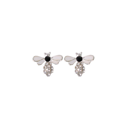 Stroberi Rhinestone Stud Earring- 1