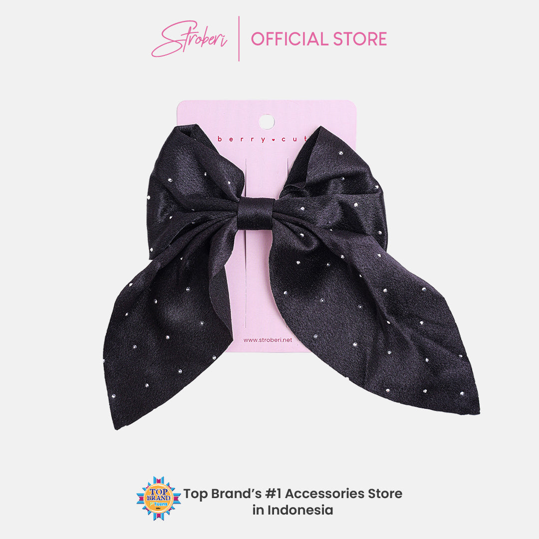 Stroberi Mix Fabric Bow Hair Clip