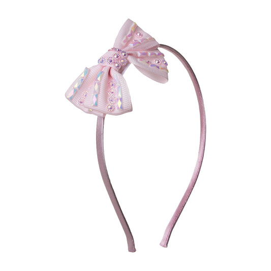 Stroberi Glitter Bow Tulle Headband