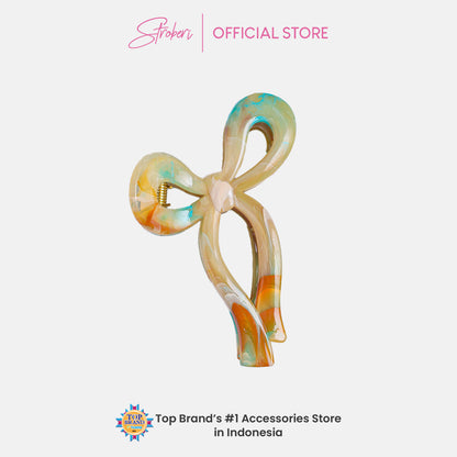 Stroberi Marble Shape Hair Clip