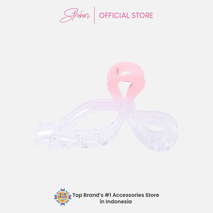 Stroberi Two Color Shape Hair Clip