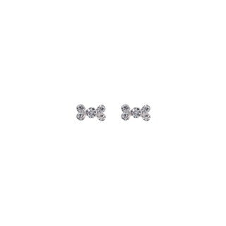 Stroberi Rhinestone Stud Earring- 1