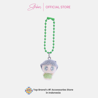Stroberi Mini Clay Fur Character Keychain