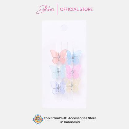 Stroberi Butterfly Hair Clip Set
