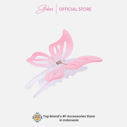 Stroberi Two Color Shape Hair Clip