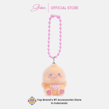 Stroberi Mini Clay Fur Character Keychain