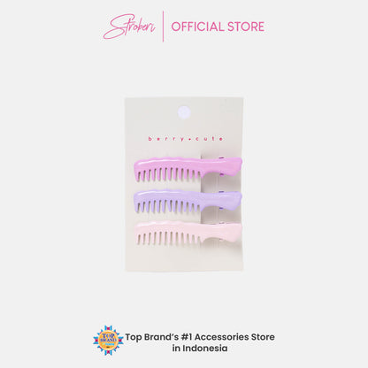 Stroberi Hole Pastel Set Hair Clip