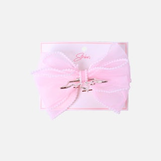 Stroberi Bow Tulle Kids Hair Clip