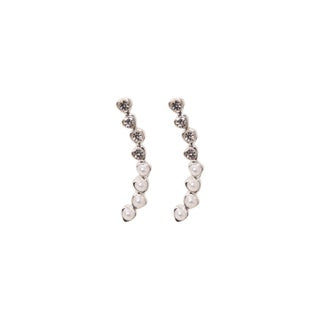 Stroberi Rhinestone Long Stud Earring