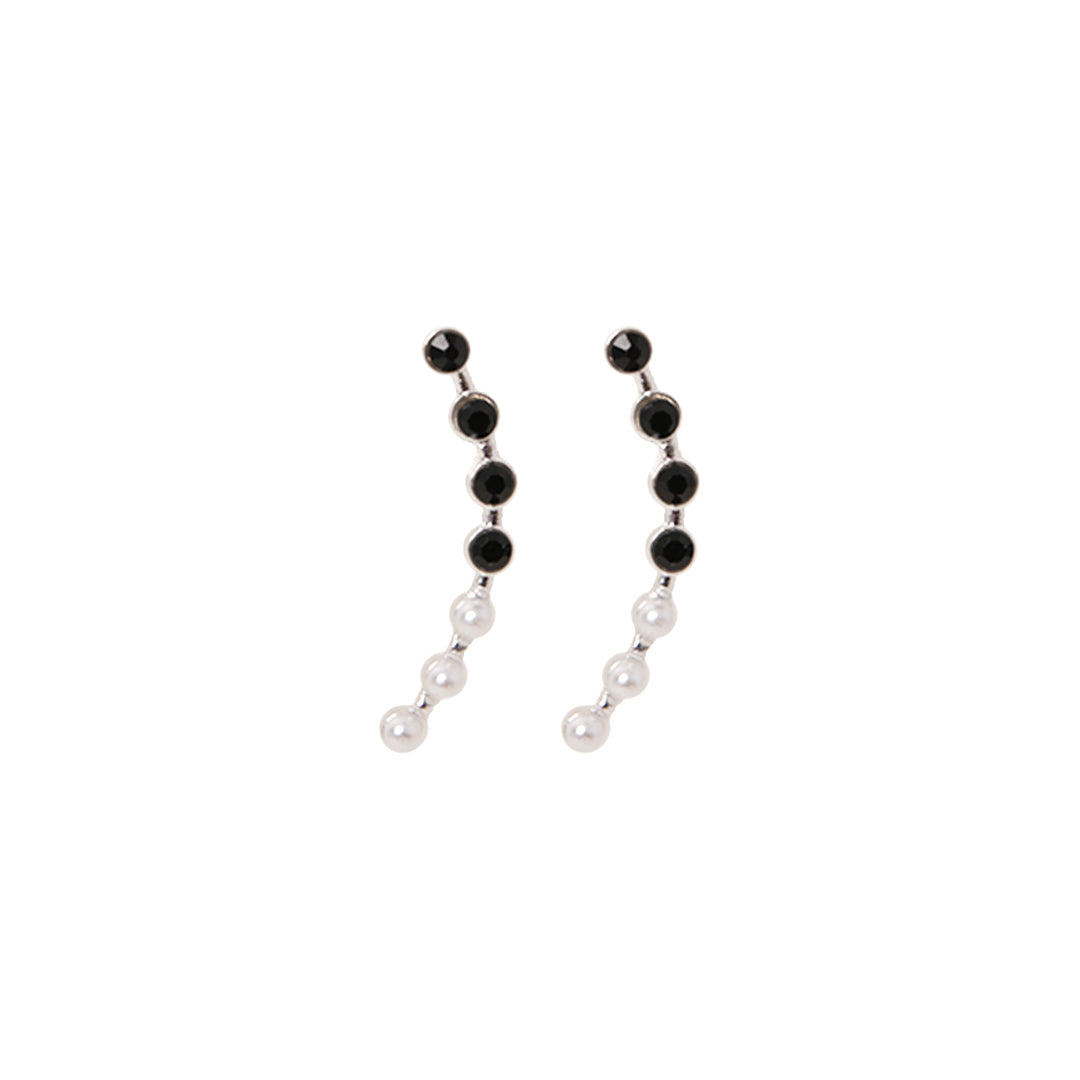 Stroberi Rhinestone Long Stud Earring