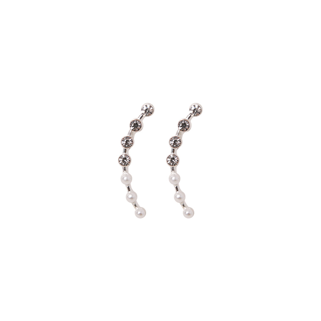 Stroberi Rhinestone Long Stud Earring