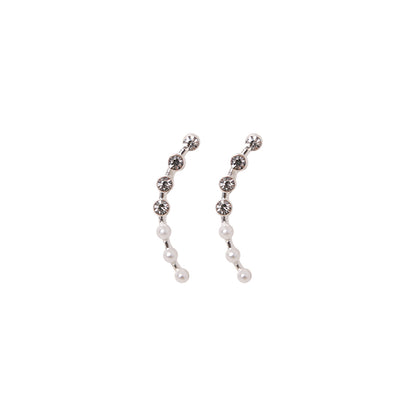 Stroberi Rhinestone Long Stud Earring